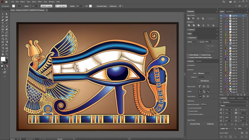 Interfaz de Adobe Illustrator