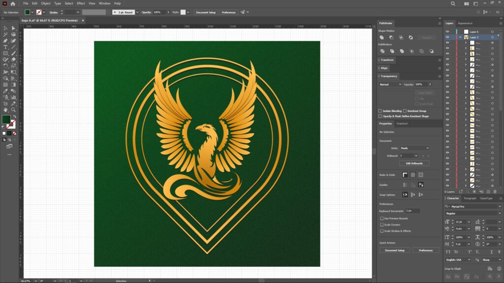 Interfaz de Adobe Illustrator